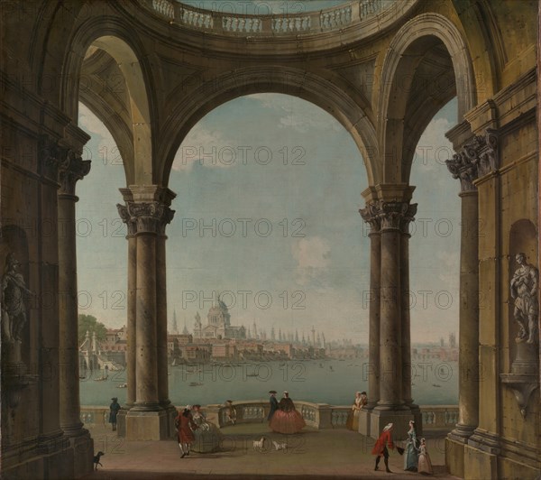 Capriccio with St. Paul's and Old London Bridge. Creator: Antonio Joli.