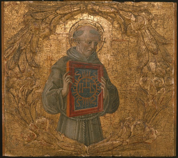 Saint Bernardino, possibly 1474. Creator: Benvenuto di Giovanni.