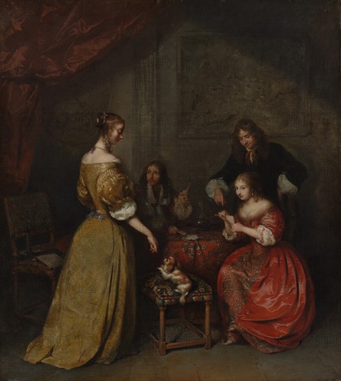The Card Party, ca. 1665. Creator: Gaspar Netscher.