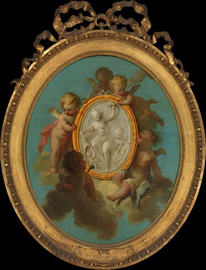 Putti with a Medallion. Creator: Charles Eisen.