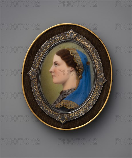 Miniature of Mabel Morrison, 1866. Creator: Charles Lepec.