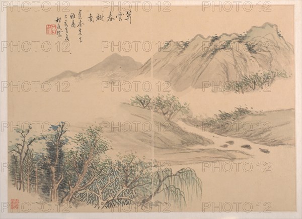 Landscape, dated 1827. Creator: Cheng Tinglu.