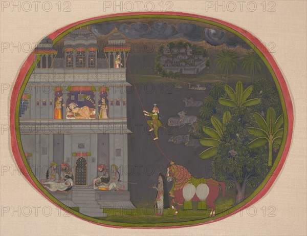 Escapade at Night:, ca. 1800-10. Creator: Chokha.