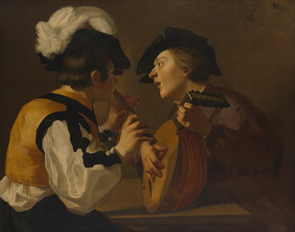 Two Musicians, 17th century. Creator: Dutch (Utrecht Caravaggist) Painter, 17th century.