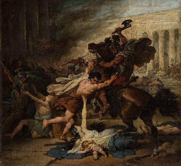 The Sack of Jerusalem by the Romans, 1824. Creator: François Joseph Heim.