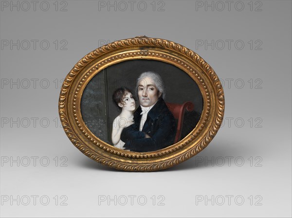 Portrait of a Gentleman and His Daughter, ca. 1805. Creator: François M. Guyol de Guiran.