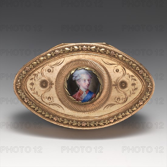 Snuffbox with portrait of Christian VII (1749-1808), ca. 1780-1800. Creator: Unknown.