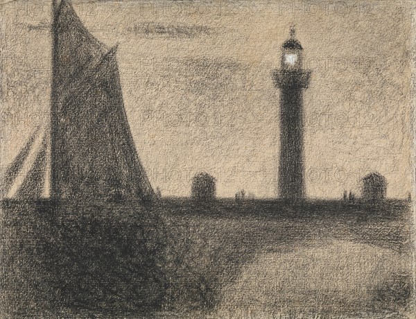 The Lighthouse at Honfleur, 1886. Creator: Georges-Pierre Seurat.