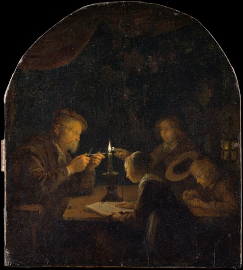 An Evening School, ca. 1655-57. Creator: Gerrit Dou.