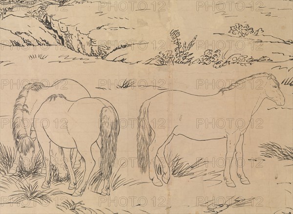 One Hundred Horses, datable to 1723-25. Creator: Giuseppe Castiglione.