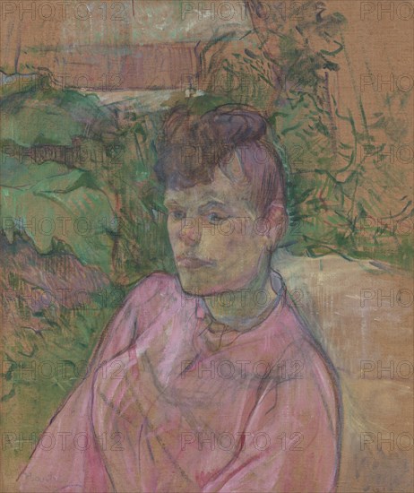 Woman in the Garden of Monsieur Forest, 1889-91. Creator: Henri de Toulouse-Lautrec.