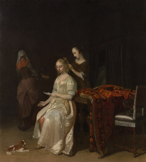 The Love Letter, early 1670s. Creator: Jacob Ochtervelt.