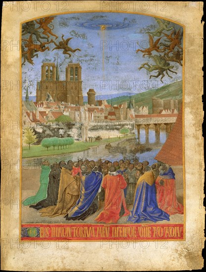 The Right Hand of God Protecting the Faithful against the Demons, ca. 1452-1460. Creator: Jean Fouquet.