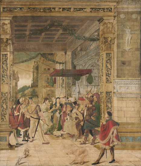 Joseph Interpreting the Dreams of Pharaoh, ca. 1534-47. Creator: Attributed to Jörg Breu the Younger (German, Augsburg ca. 1510-1547 Augsburg).