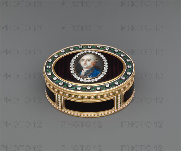 Snuffbox with portrait of Louis XVI (1754-1793), King of France, 1779-80. Creator: Joseph Etienne Blerzy.