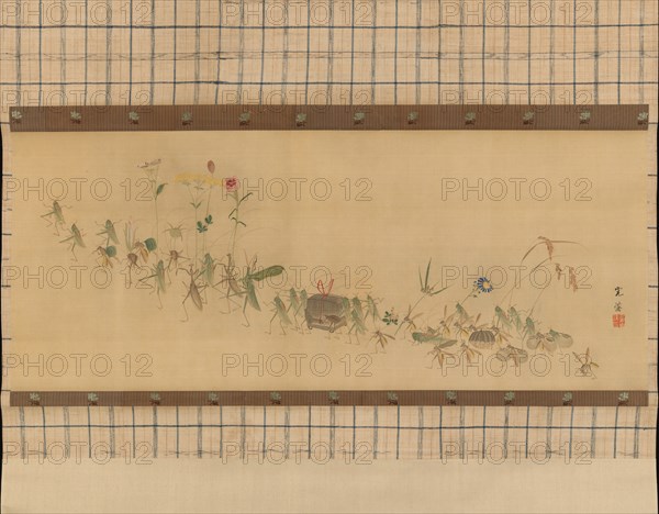 Procession of Insects, 19th century. Creator: Nishiyama Kan'ei.