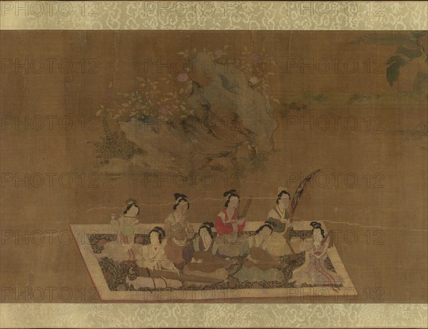 Lady Su Hui and Her Verse Puzzle, 16th century. Creator: In the style of Qiu Ying (Chinese, ca. 1495-1552).