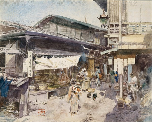 Street Scene in Ikao, Japan. Creator: Robert Frederick Blum.