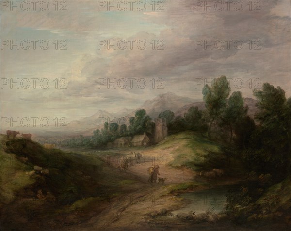 Wooded Upland Landscape, probably 1783. Creator: Thomas Gainsborough.