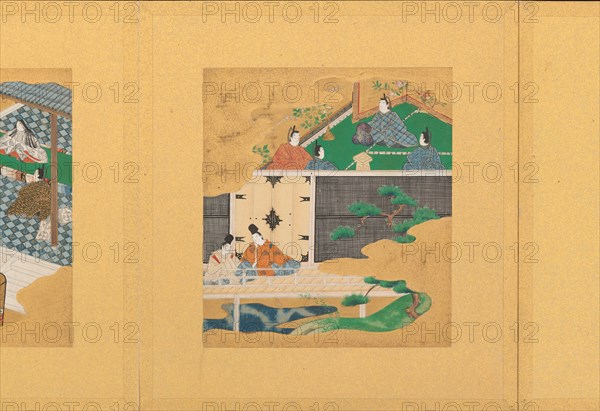 Scenes from The Tale of Genji (Genji monogatari), early 17th century. Creator: Tosa Mitsunori.