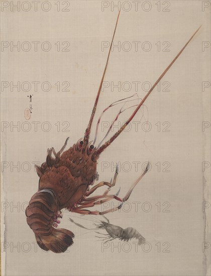 Crayfish, ca. 1887. Creator: Watanabe Seitei.