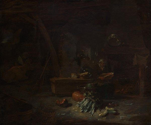 Interior of a Kitchen, ca. 1642-44. Creator: Willem Kalf.
