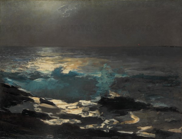 Moonlight, Wood Island Light, 1894. Creator: Winslow Homer.