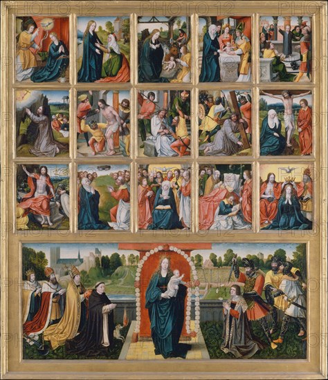 The Fifteen Mysteries and the Virgin of the Rosary. Creator: Netherlandish Painter (possibly Goswijn van der Weyden, active by 1491, died after 1538), ca. 1515-20.