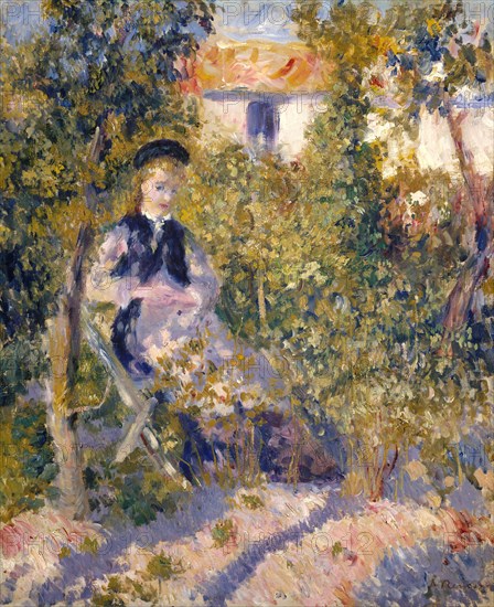 Nini in the Garden (Nini Lopez), 1876. Creator: Pierre-Auguste Renoir.