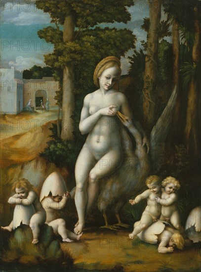 Leda and the Swan. Creator: Bacchiacca.