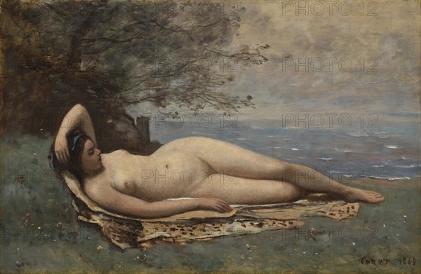 Bacchante by the Sea, 1865. Creator: Jean-Baptiste-Camille Corot.