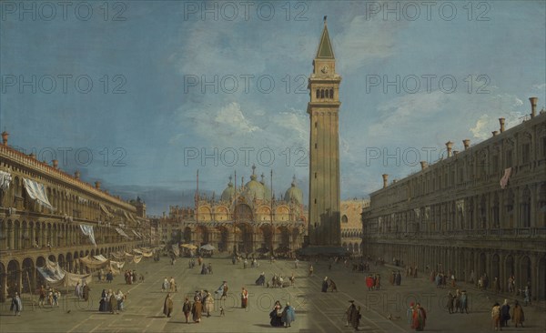 Piazza San Marco, late 1720s. Creator: Canaletto.
