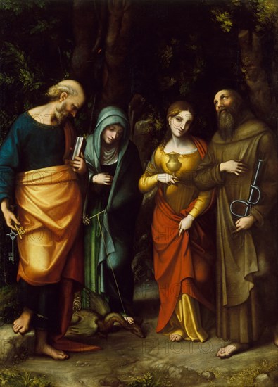 Saints Peter, Martha, Mary Magdalen, and Leonard, ca. 1515. Creator: Correggio.