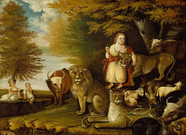 Peaceable Kingdom, ca. 1830-32. Creator: Edward Hicks.