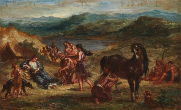 Ovid among the Scythians, 1862. Creator: Eugene Delacroix.