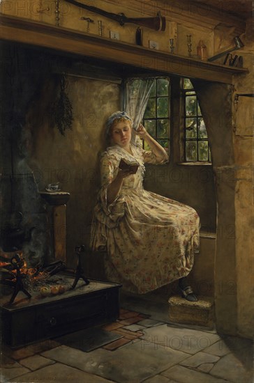 A Cosey Corner, 1884. Creator: Francis Davis Millet.