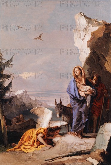 The Flight into Egypt, ca. 1767-70. Creator: Giovanni Battista Tiepolo.