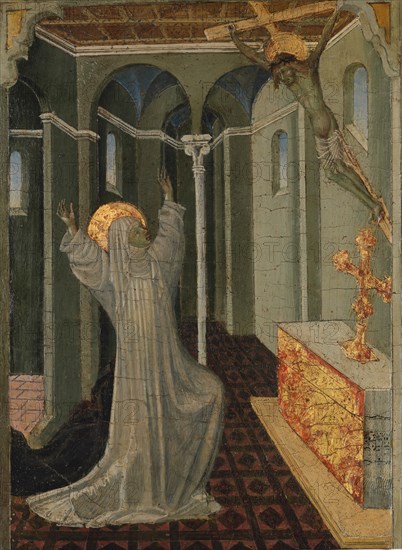 Saint Catherine of Siena Receiving the Stigmata, ca. 1447-65. Creator: Giovanni di Paolo.