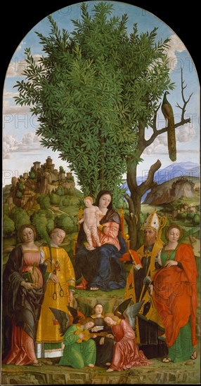 Madonna and Child with Saints, ca. 1520. Creator: Girolamo dai Libri.