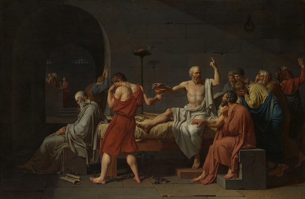 The Death of Socrates, 1787. Creator: Jacques-Louis David.