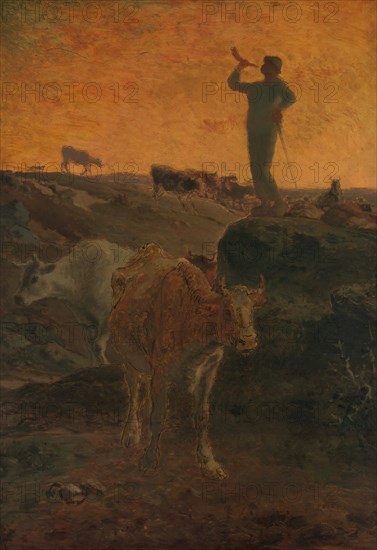 Calling the Cows Home, ca. 1872. Creator: Jean Francois Millet.