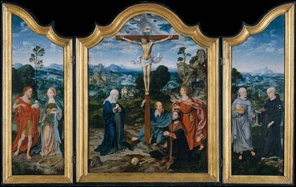 The Crucifixion with Saints and a Donor, ca. 1520. Creator: Joos van Cleve.