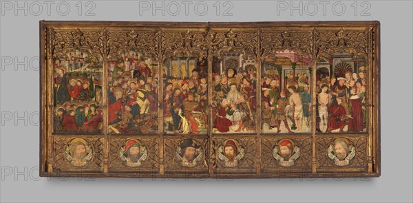 Altarpiece (retablo) with Scenes from the Passion, second half 15th century. Creator: Master of Morata.