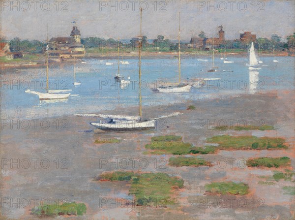 Low Tide, Riverside Yacht Club, 1894. Creator: Theodore Robinson.