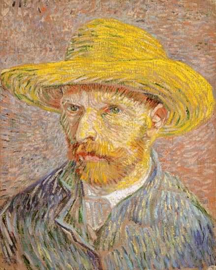 Self-Portrait with a Straw Hat (obverse: The Potato Peeler), 1887. Creator: Vincent van Gogh.