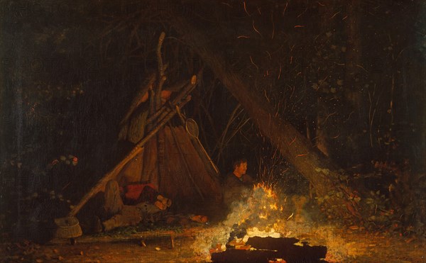 Camp Fire, 1880. Creator: Winslow Homer.