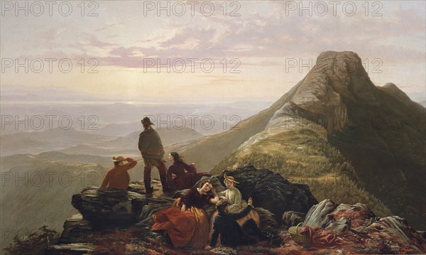 The Belated Party on Mansfield Mountain, 1858. Creator: Jerome Thompson.