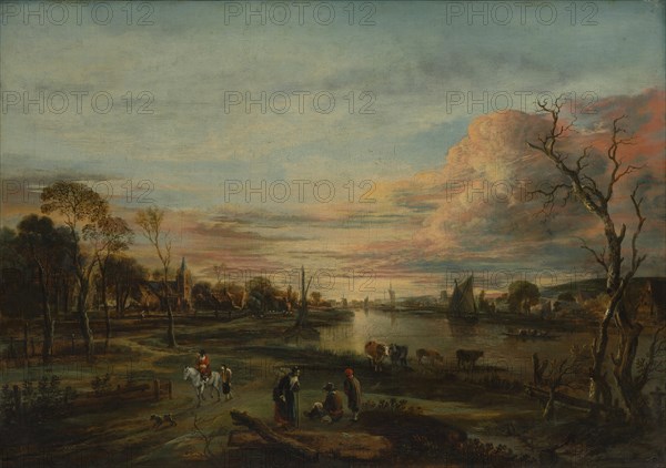 Landscape at Sunset, 1650s. Creator: Aert van der Neer.