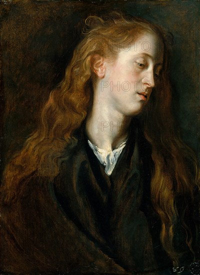 Study Head of a Young Woman, ca. 1618-20. Creator: Anthony van Dyck.