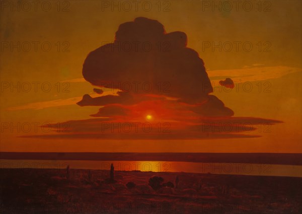 Red Sunset on the Dnieper, 1905-8. Creator: Arkhip Ivanovich Kuindzhi.
